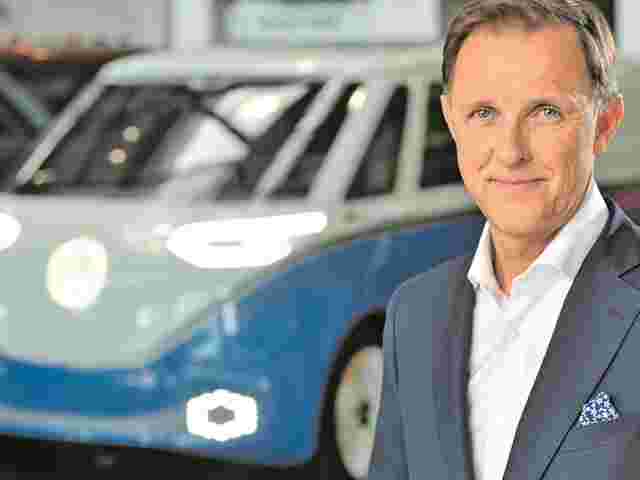VW-Nutzfahrzeuge-Chef Thomas Sedran setzt große Hoffnungen auf den elektrischen VW ID.BUZZ. 